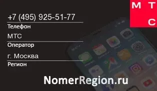 Кто звонил с 4959255177 - регион и оператор